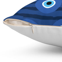 Load image into Gallery viewer, A Sea of Evil Eyes Square Pillow
