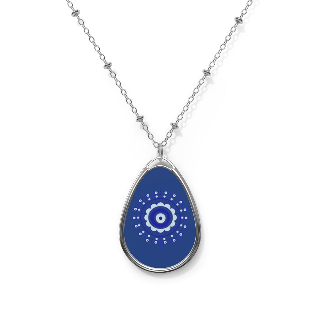 Evil Eye Oval Necklace