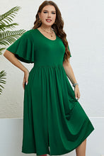 Load image into Gallery viewer, Flutter Sleeve Round Neck Dress
