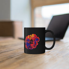 Load image into Gallery viewer, Colorful Hibiscus  11oz Black Mug
