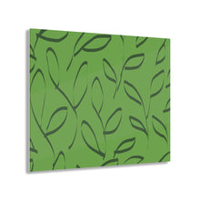 Load image into Gallery viewer, Leaf Doodle On Bright Green Acrylic Print
