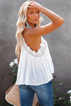 Load image into Gallery viewer, Solid Color Lace Ruffle Camisole
