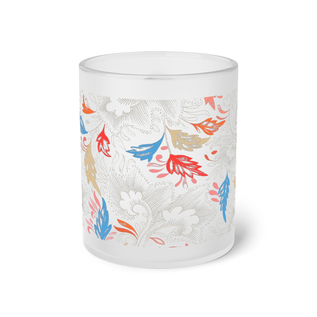 Leaves Of Change Frosted Glass Mug