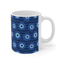 Load image into Gallery viewer, Evil Eye Pattern Ceramic Mug 11oz
