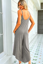 Load image into Gallery viewer, Round Neck Pocketed Sleeveless Jumpsuit
