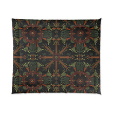 Load image into Gallery viewer, Ancient Greek Flower Dark Color King Comforter
