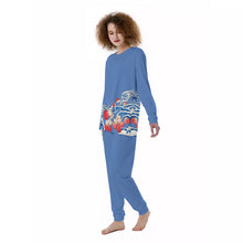 Load image into Gallery viewer, Waves and Blossoms Women&#39;s Pajamas
