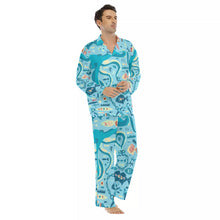 Load image into Gallery viewer, Under the Sea Men&#39;s Lapel Pajama Set
