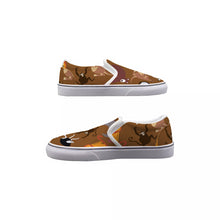 Load image into Gallery viewer, Animal Party in Brown Kid&#39;s Slip On Sneakers
