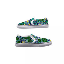 Load image into Gallery viewer, Daniels Blue Flower Painting Men&#39;s Slip On Sneakers
