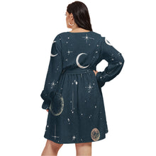 Load image into Gallery viewer, Swinging on A Star V-neck Dress With Waistband
