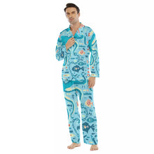 Load image into Gallery viewer, Under the Sea Men&#39;s Lapel Pajama Set
