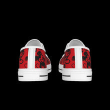 Load image into Gallery viewer, Mickey Mouse Sketch in Red Children&#39;s White Sole Canvas Shoes
