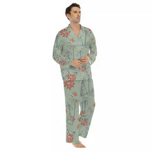 Load image into Gallery viewer, Palms and Boats Men&#39;s Lapel Pajama Set
