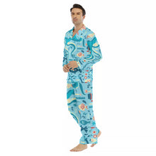 Load image into Gallery viewer, Under the Sea Men&#39;s Lapel Pajama Set
