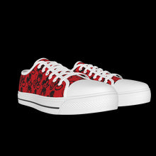 Load image into Gallery viewer, Mickey Mouse Sketch in Red Children&#39;s White Sole Canvas Shoes
