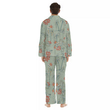 Load image into Gallery viewer, Palms and Boats Men&#39;s Lapel Pajama Set
