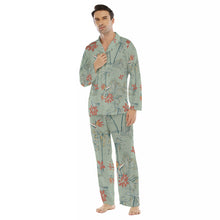 Load image into Gallery viewer, Palms and Boats Men&#39;s Lapel Pajama Set
