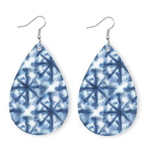 Load image into Gallery viewer, Printed PU Teardrop Earrings
