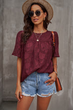 Load image into Gallery viewer, Round Neck Puff Sleeve Blouse
