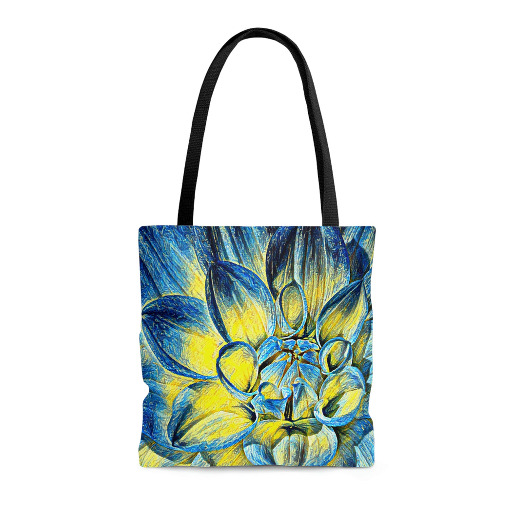 Blue Dahlia Tote Bag