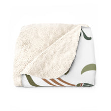 Load image into Gallery viewer, Ancient Greek Flower Sherpa Fleece Blanket
