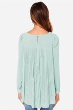 Load image into Gallery viewer, Full Size Round Neck Back Pleated Blouse
