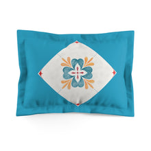 Load image into Gallery viewer, Flower in Blue Microfiber Pillow Sham
