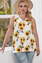 Load image into Gallery viewer, Plus Size Printed V-Neck Tank
