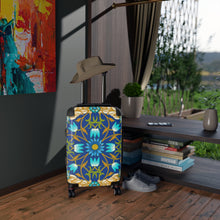 Load image into Gallery viewer, Floral Design Suitcases in Navy
