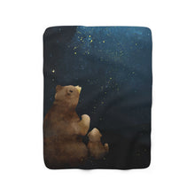 Load image into Gallery viewer, Mamma Bear and Baby Bear Sherpa Fleece Blanket
