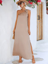 Load image into Gallery viewer, One-Shoulder Slit Maxi Dress
