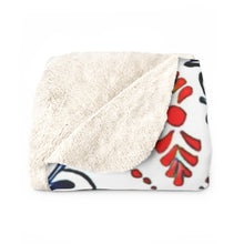 Load image into Gallery viewer, Floral Sherpa Fleece Blanket
