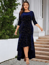 Load image into Gallery viewer, Plus Size Ruffle Hem High-Low Dress
