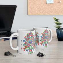 Load image into Gallery viewer, Blue Folk Daisy Ceramic Mug 11oz
