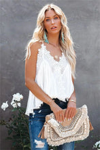 Load image into Gallery viewer, Solid Color Lace Ruffle Camisole
