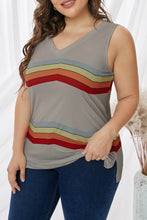 Load image into Gallery viewer, Plus Size Printed V-Neck Tank
