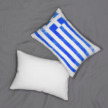 Load image into Gallery viewer, Greek Flag Lumbar Pillow
