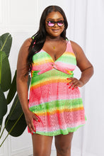 Load image into Gallery viewer, Full Size Twist Front Sleeveless Swim Dress
