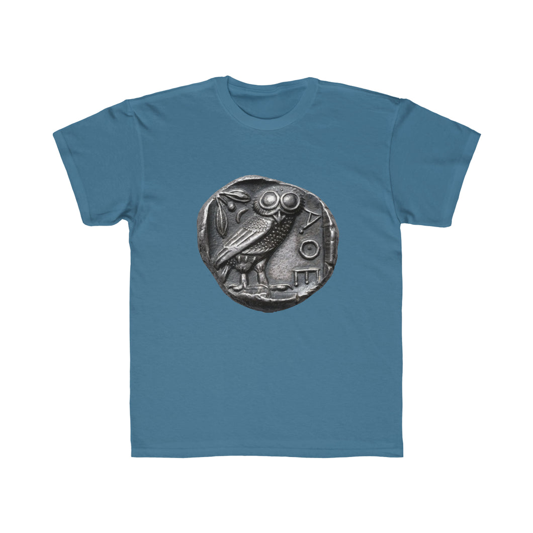 Athena Owl Coin Kids Regular Fit Tee