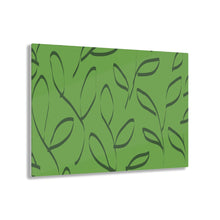 Load image into Gallery viewer, Leaf Doodle On Bright Green Acrylic Print
