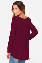 Load image into Gallery viewer, Full Size Round Neck Back Pleated Blouse
