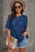 Load image into Gallery viewer, Round Neck Puff Sleeve Blouse
