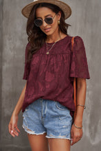 Load image into Gallery viewer, Round Neck Puff Sleeve Blouse
