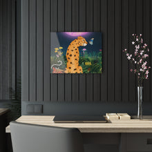 Load image into Gallery viewer, Cheetah Under A Pink Moon Acrylic Print
