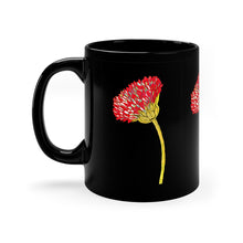 Load image into Gallery viewer, Pink Flower 11oz Black Mug
