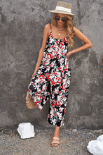 Load image into Gallery viewer, Botanical Print Spaghetti Strap Cropped Jumpsuit
