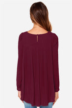 Load image into Gallery viewer, Full Size Round Neck Back Pleated Blouse
