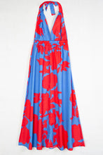 Load image into Gallery viewer, Contrast Halter Neck Maxi Dress
