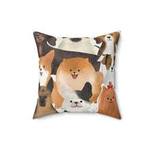 Load image into Gallery viewer, Happy Dogs Print Square Pillow
